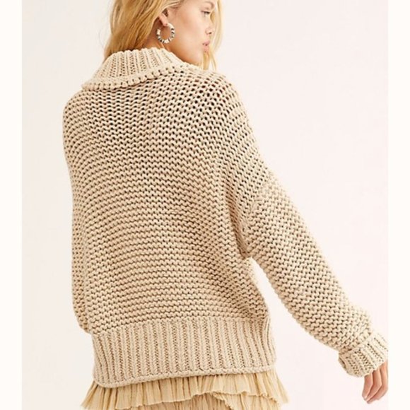 Free People My Only Sunshine Chunky Knit Sweater - Picture 6 of 7